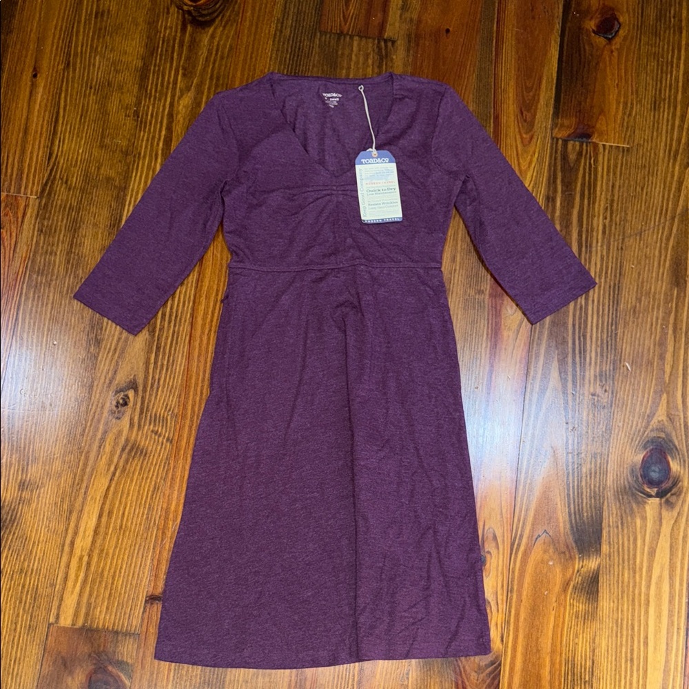 Toad&Co Women's Long Sleeve Purple Dress
